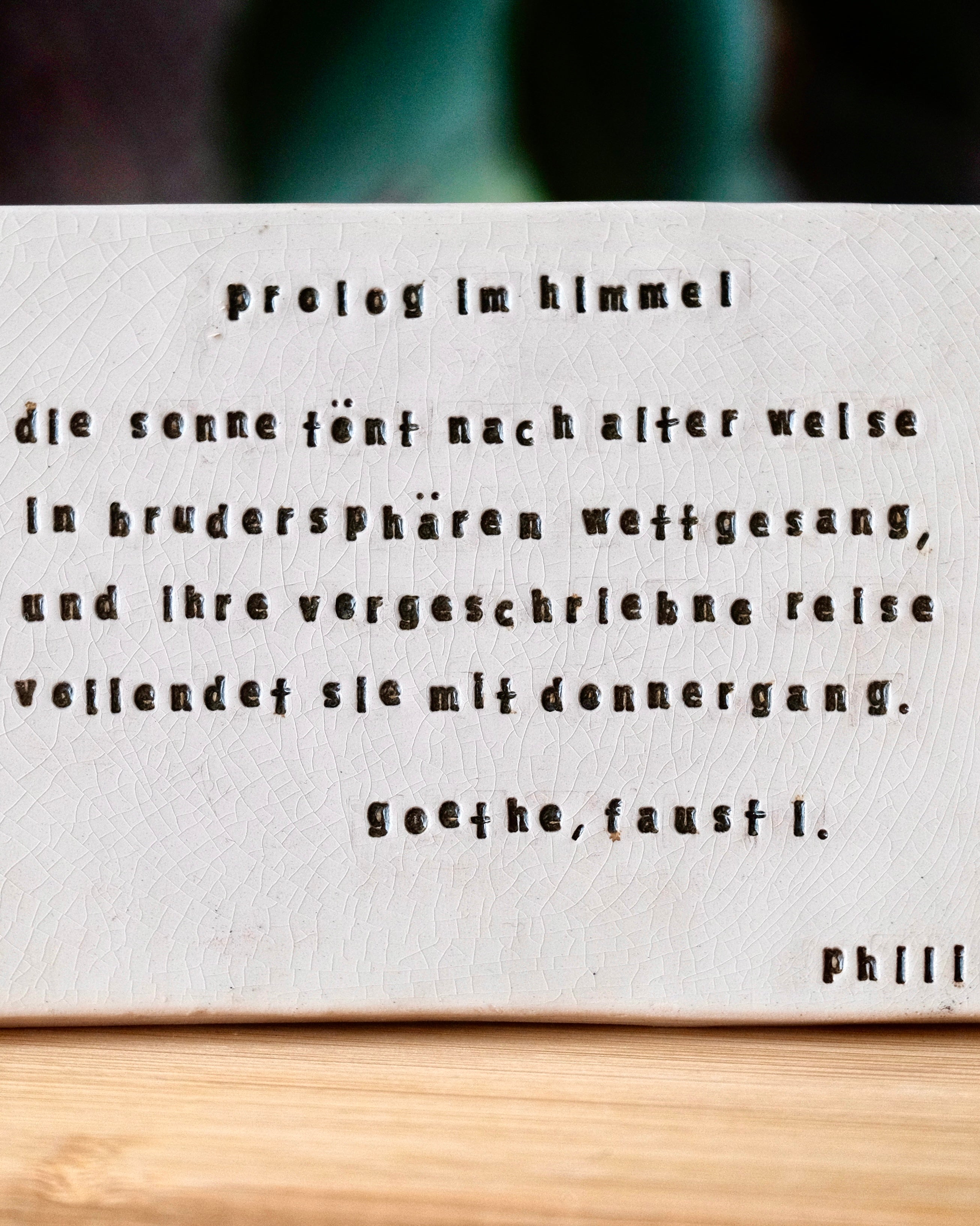 Aktuelle Edition: Prolog im Himmel - Limitiert 40 Stück - Edition II Februar 26