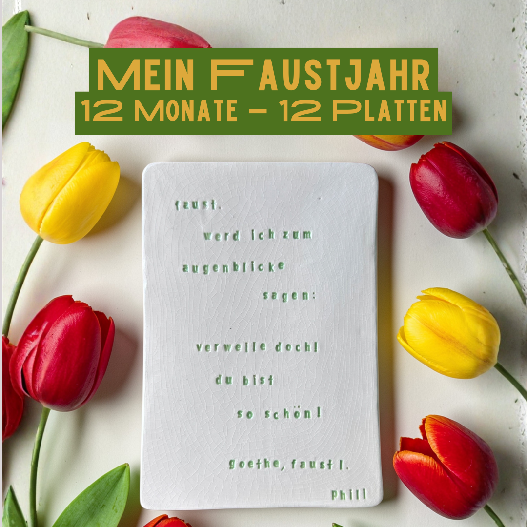 Faustjahr goethe, faust 1 in grüner schrift
