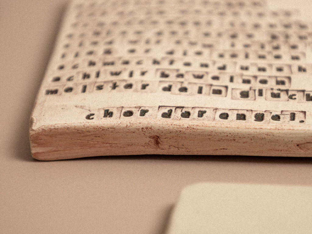 Phili-Kachel – handgestempelte Einzelarbeit - Faust oder individuell