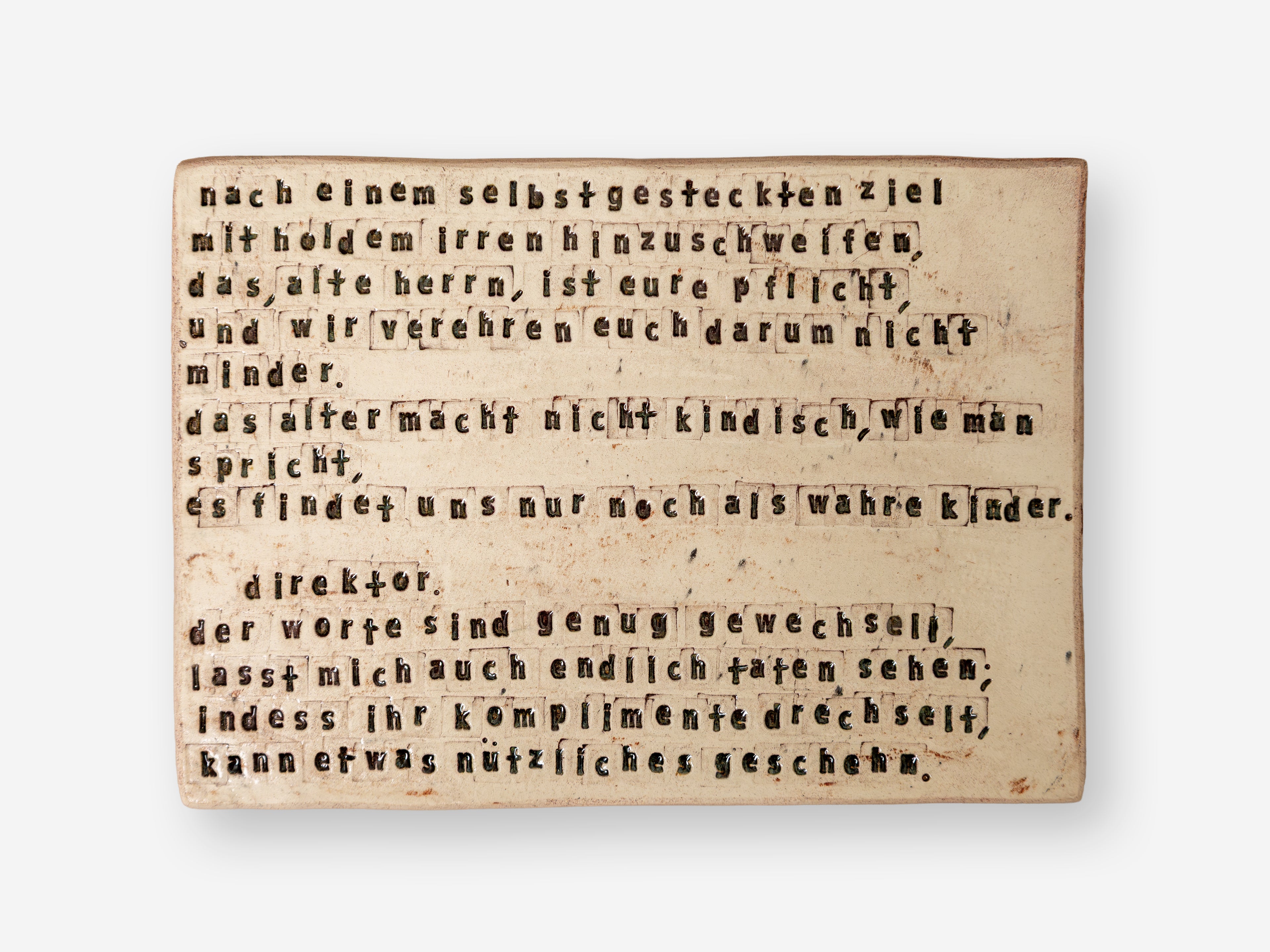 Phili-Kachel – handgestempelte Einzelarbeit - Faust oder individuell